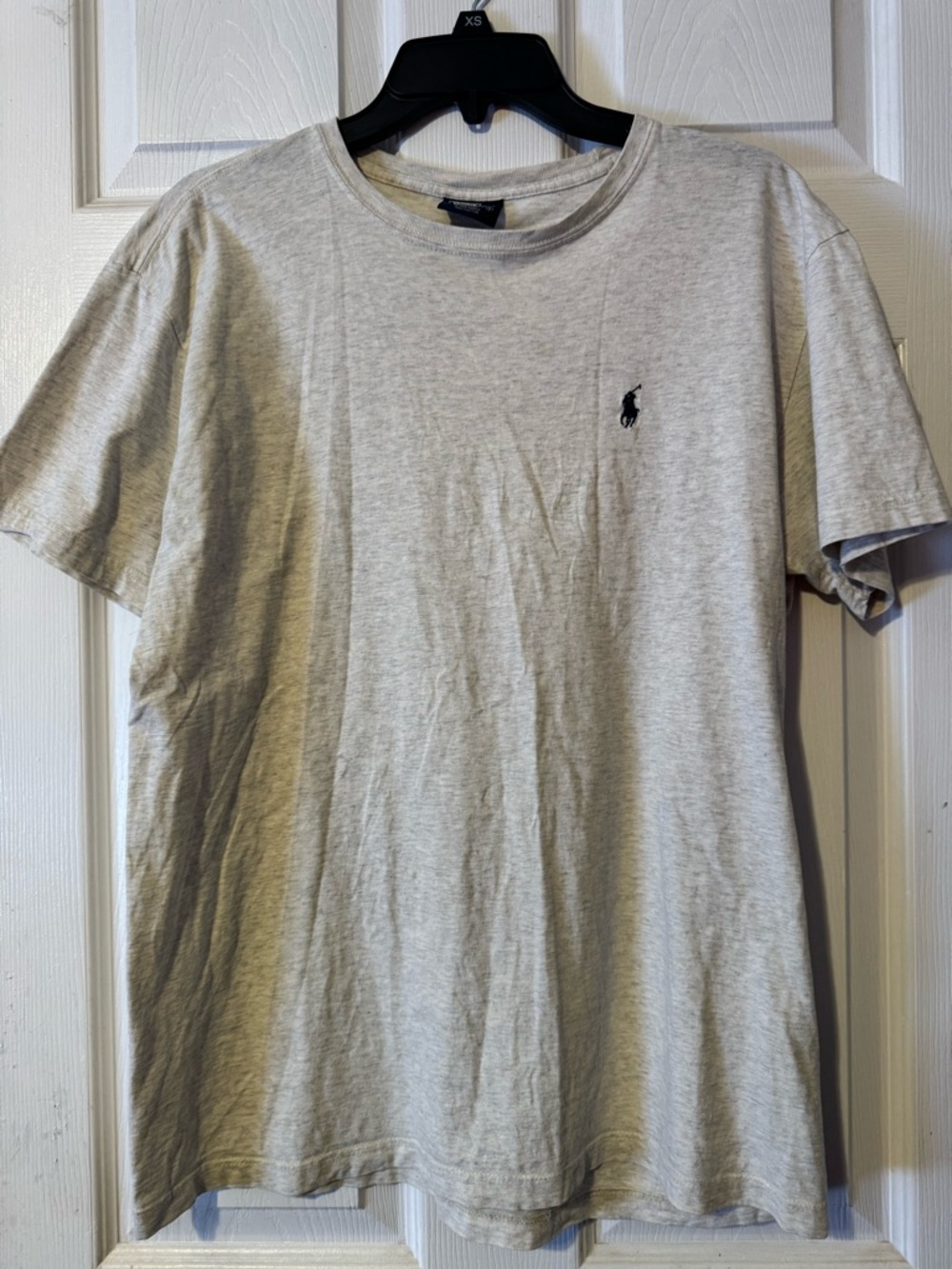 Ralph Lauren Light Gray Crewneck Tee with Black Polo Pony